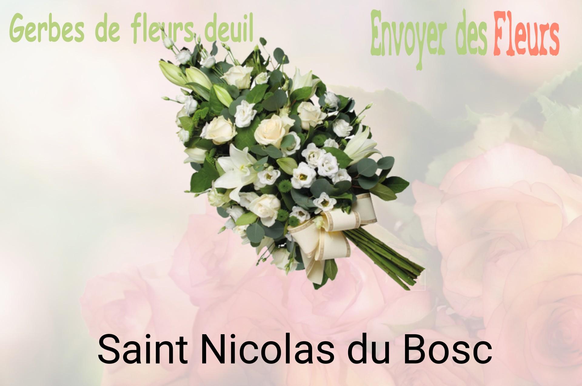 Gerbe de fleurs de deuil livrée à Saint-Nicolas-du-Bosc